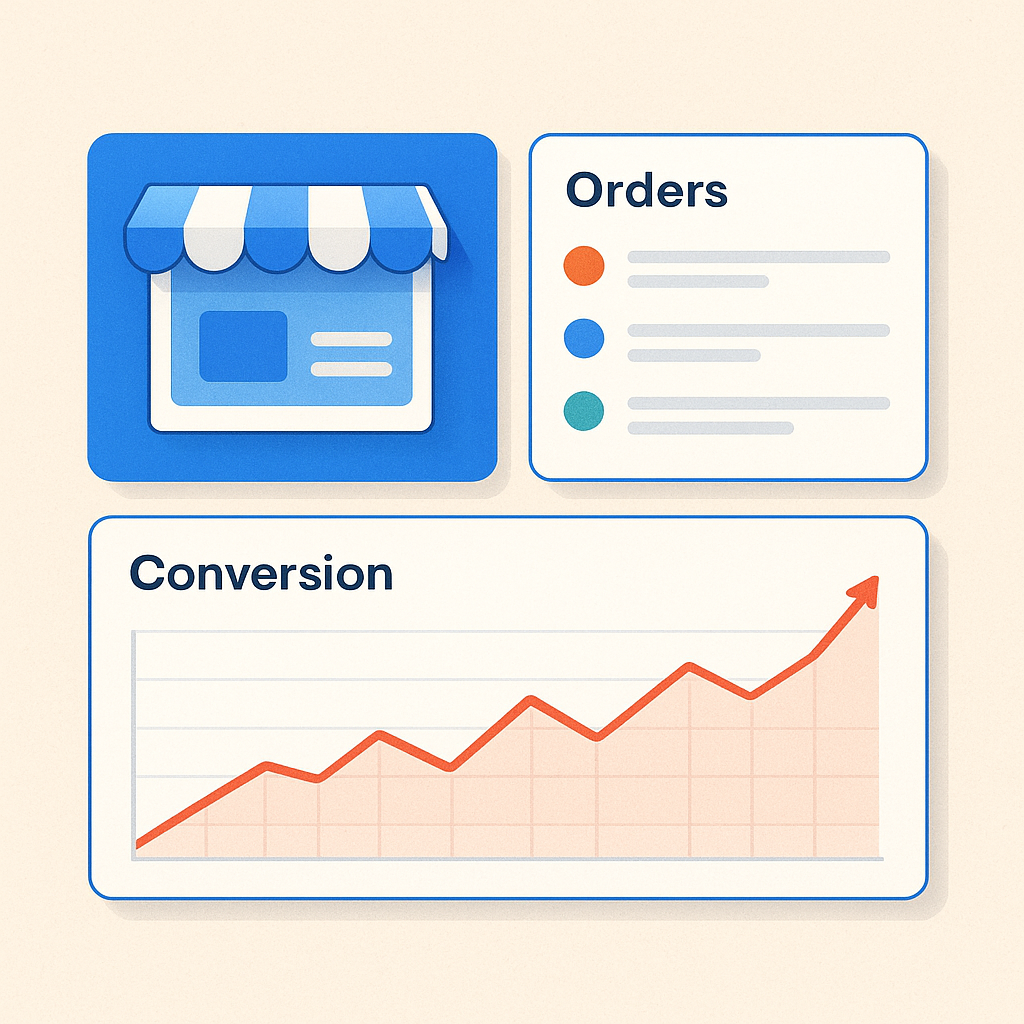 Dashboard overview showing storefront, orders and insights